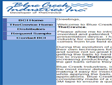 Tablet Screenshot of bluecreekindustries.com